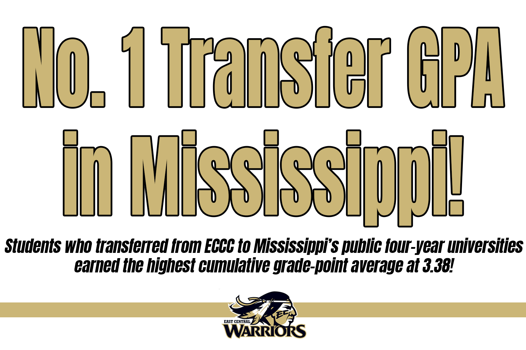 graphic saying No. 1 transfer GPA in Mississippi