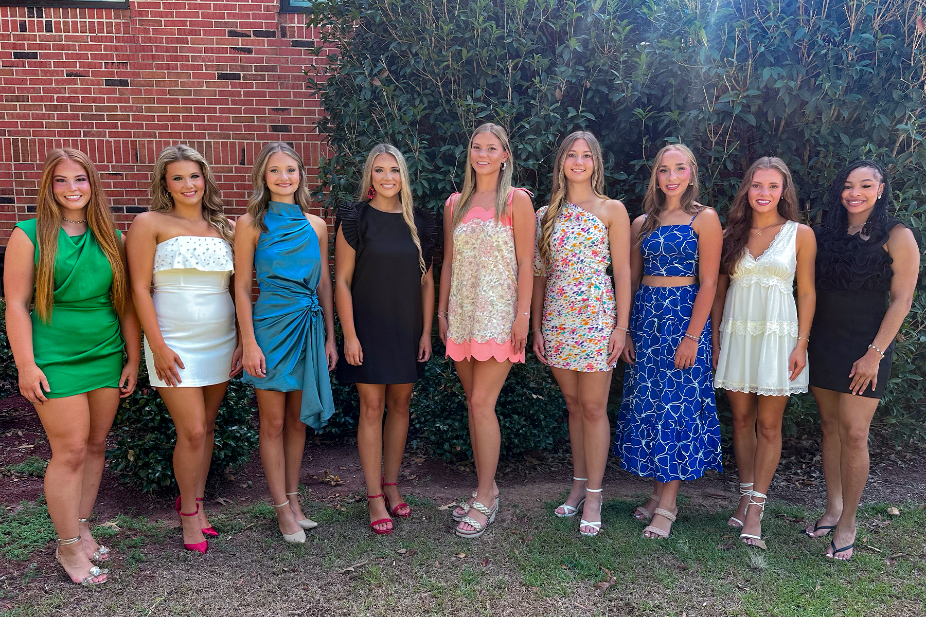 group photo of homecoming court
